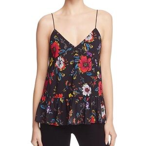 McQ Womens Ruffle Floral Cami Tank Top